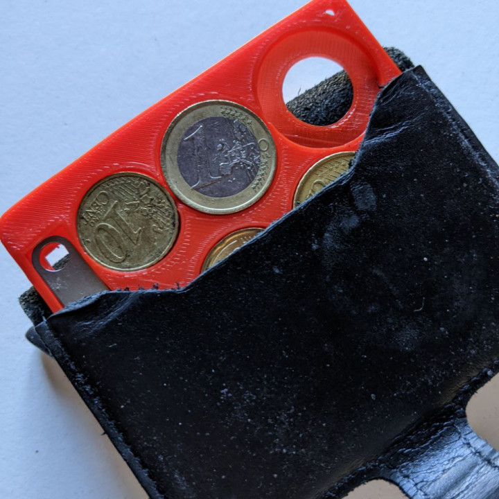 Wallet insert for euro coins (credit card size) image