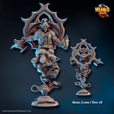 3D Printable genie / djinn / dao v3 by Heroes and Beasts