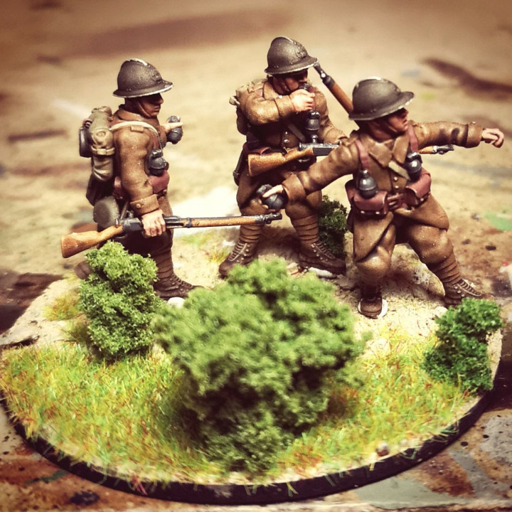 28mm french reserve infantry throwing grenades image