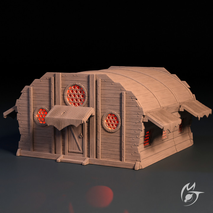 Pirate Hall and Village Structure - modular OpenLOCK terrain image