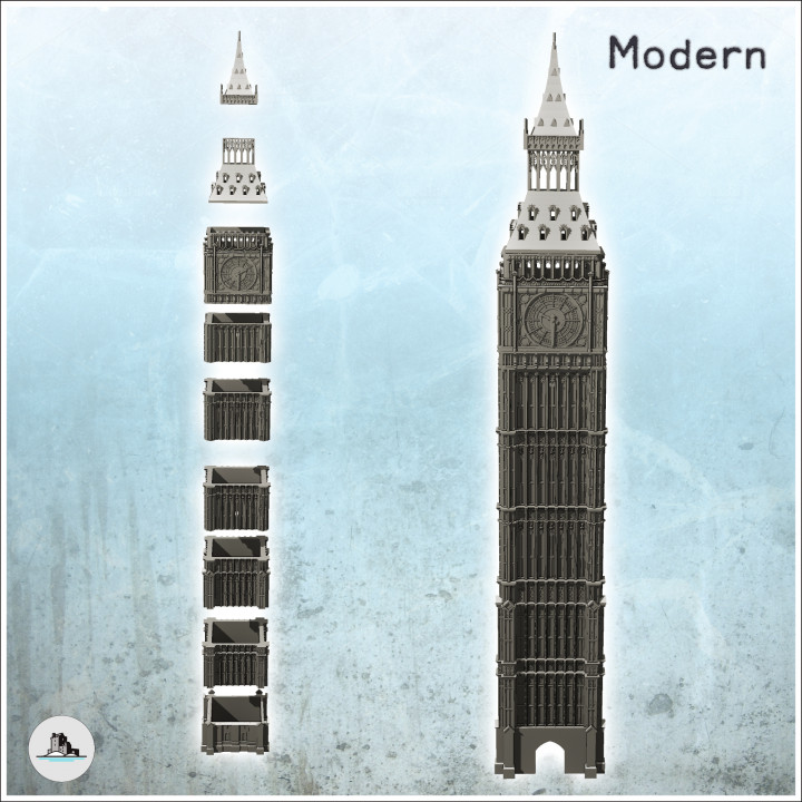 Big Ben Tower (London, United Kingdom) - World War Two Second WWII Western campaign USA UK Germany image