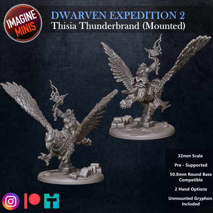 Dwarven Expedition 2 - Thisia Thunderbrand Mounted image