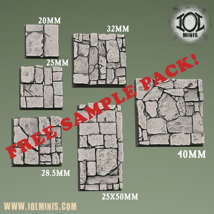 Square Flagstone Bases FREE Sample Pack image