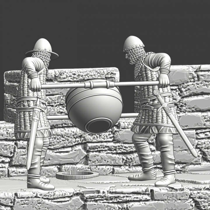 Medieval boiling oil team - Castle Defenders image
