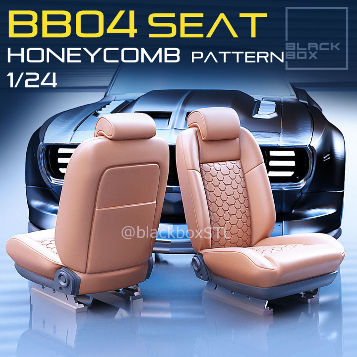 BB04a honeycomb Pattern Seat FOR DIECAST AND MODELKITS 1-24th image