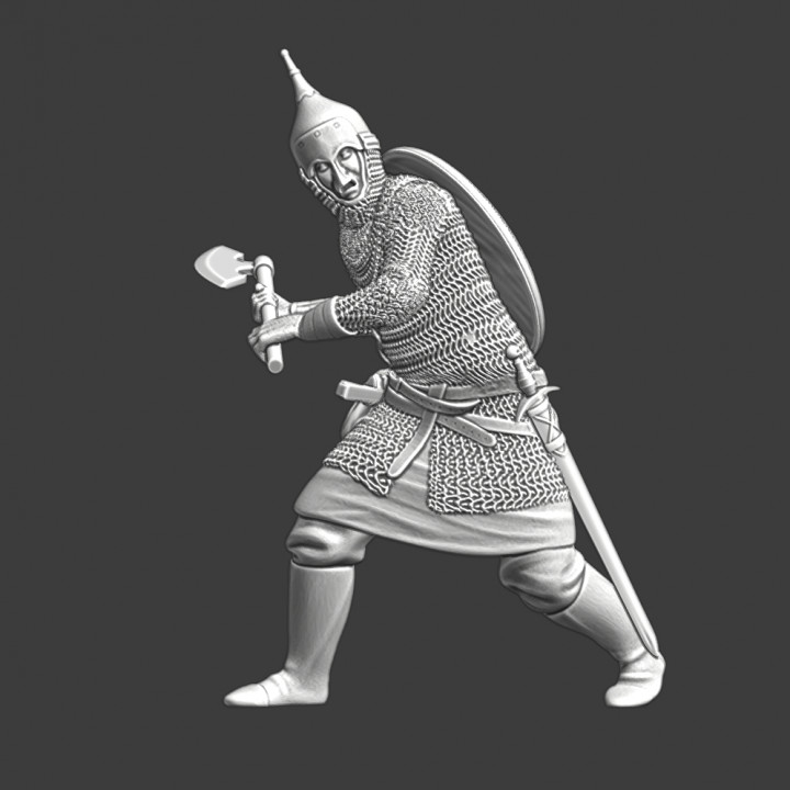 Medieval Baltic Estonian Warrior with great axe image