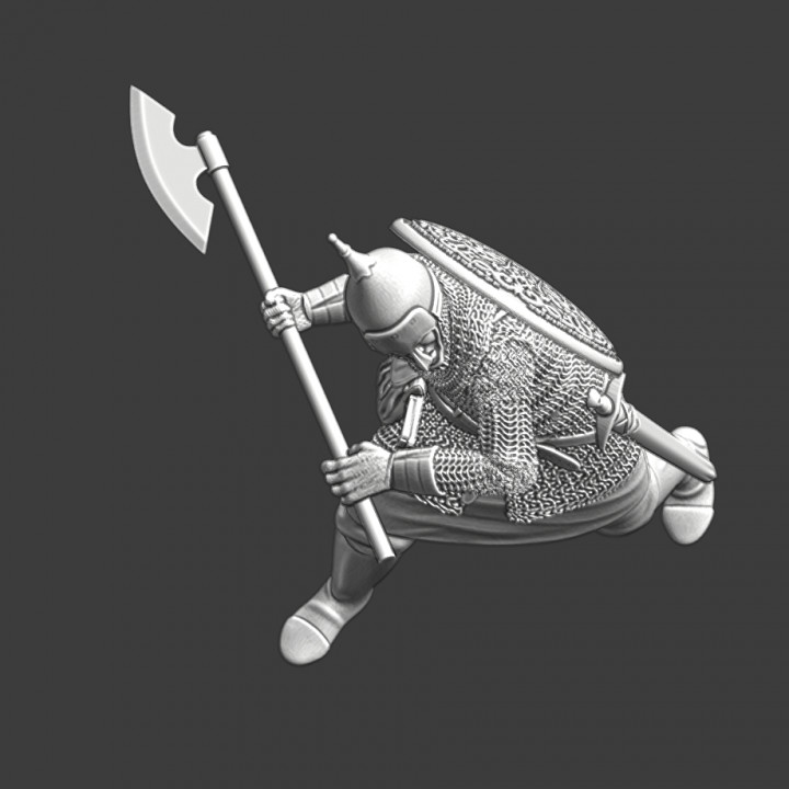 Medieval Baltic Estonian Warrior with great axe image