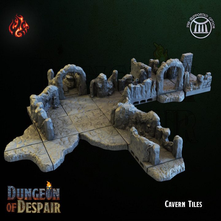 Dungeon of Despair Cavern Modular Tiles and props image