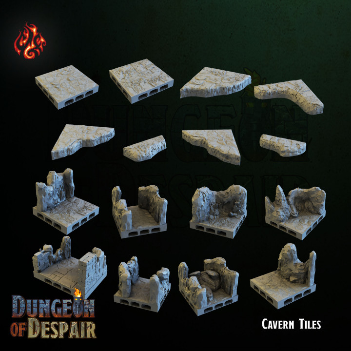 Dungeon of Despair Cavern Modular Tiles and props image