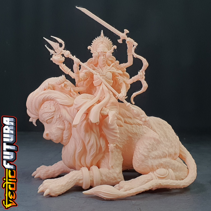 Durga with Battle-Mount Dawon the Lion image