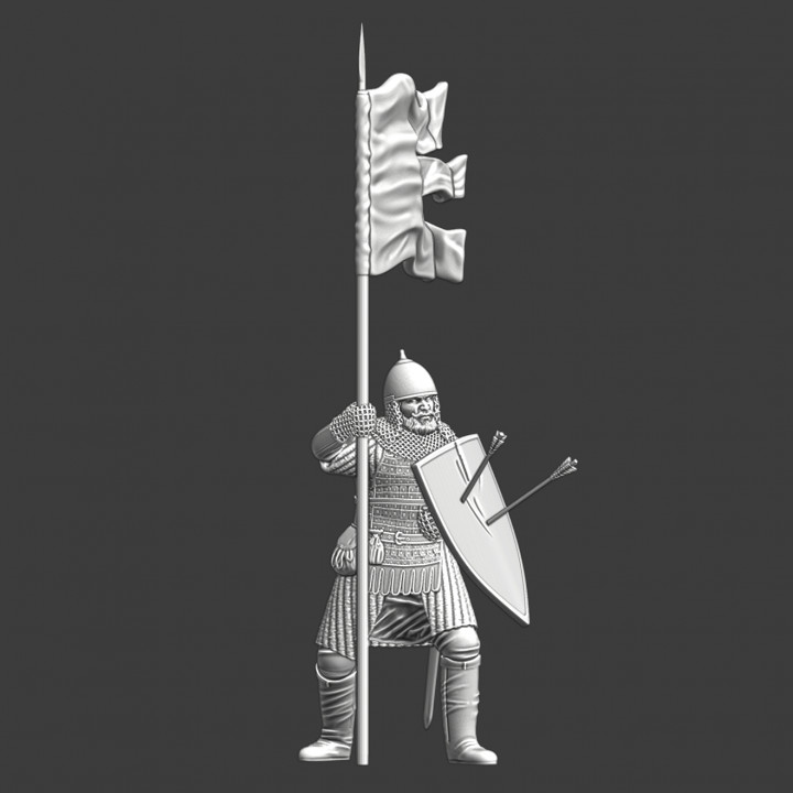 Kievan Rus warrior with banner image