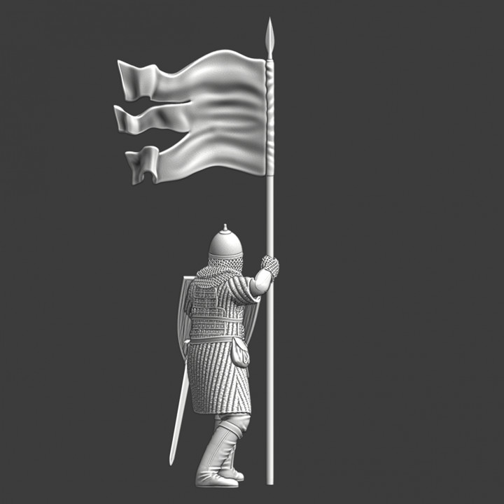 Kievan Rus warrior with banner image