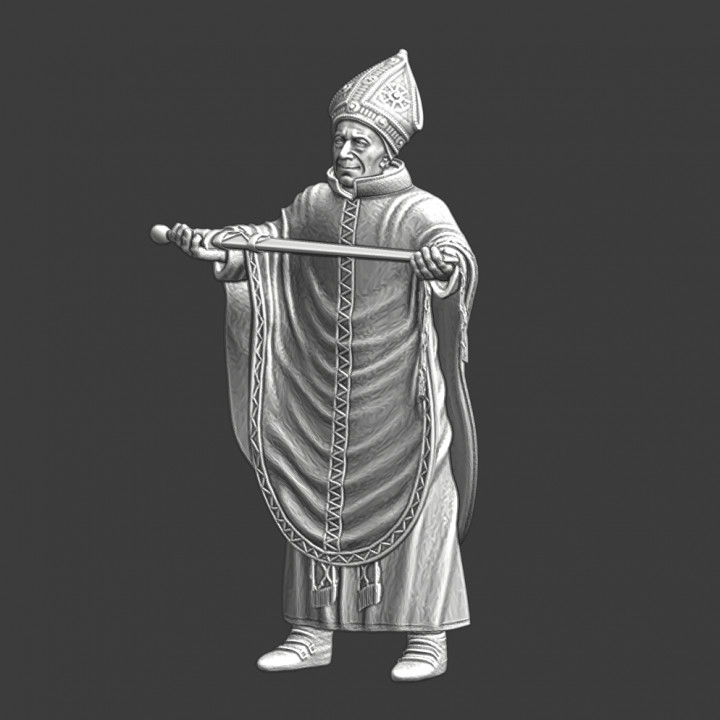 Medieval Bishop with blessed sword image