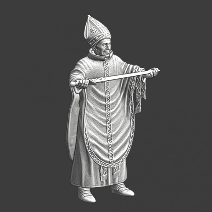 Medieval Bishop with blessed sword image