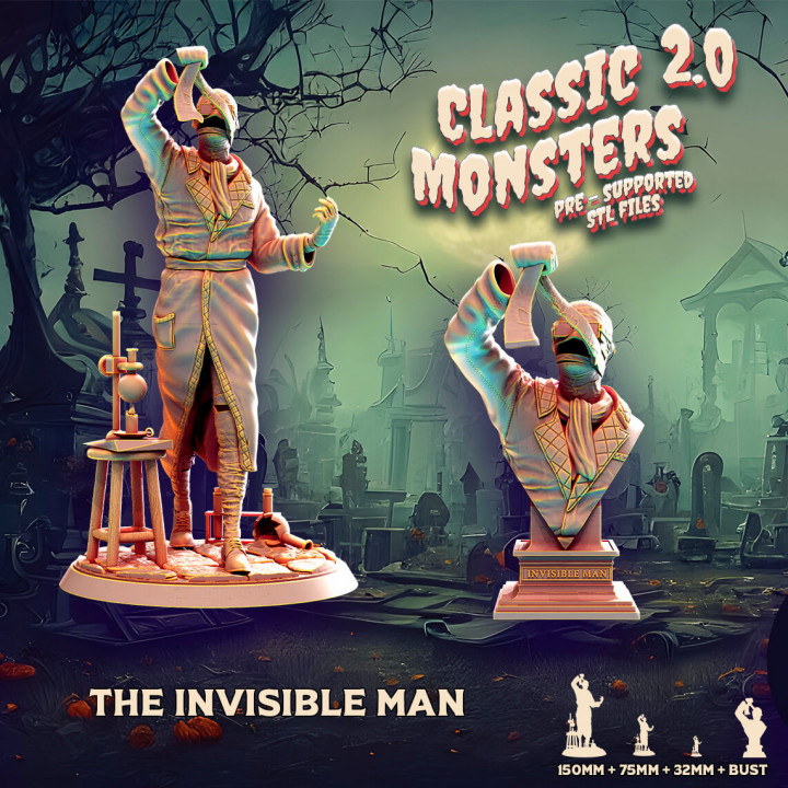 INVISIBLE MAN + bust image
