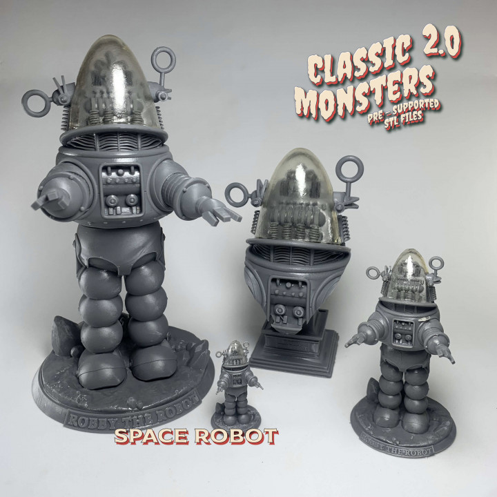 3D Printable Space robot+ bust by Heroes and Beasts