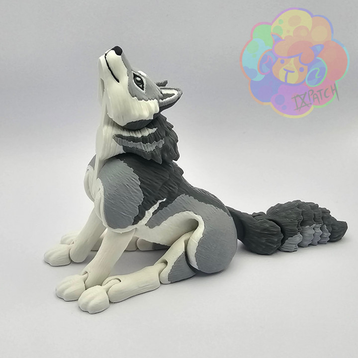 Wolf - Flexi Articulated Animal (print in place, no supports) image