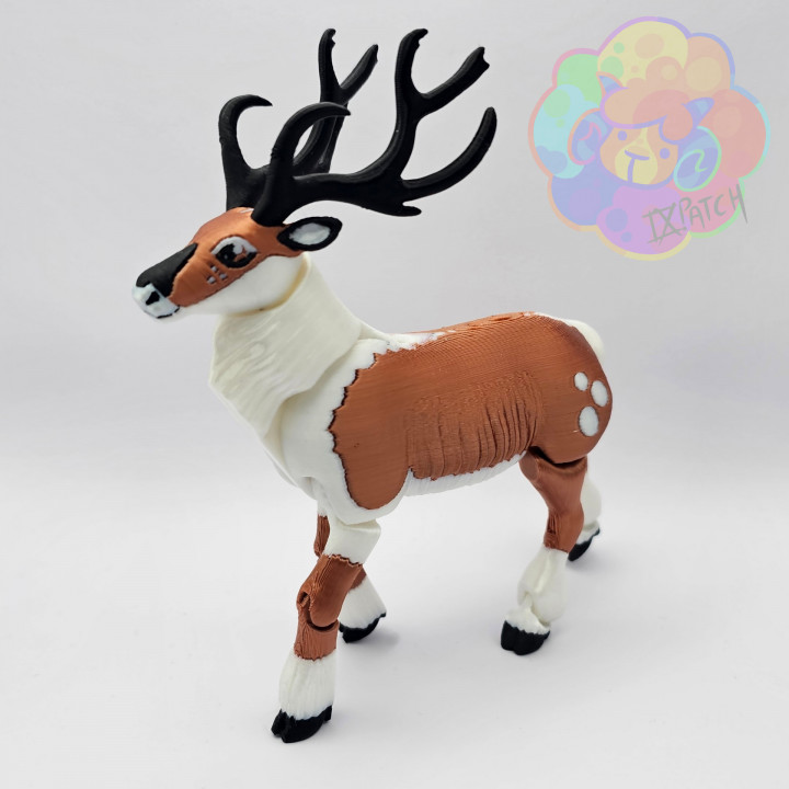 Reindeer - Flexi Articulated Animal (print in place, no supports) image