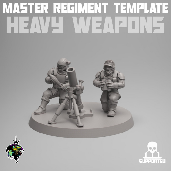 Master Regiment Template Heavy Weapons Set image