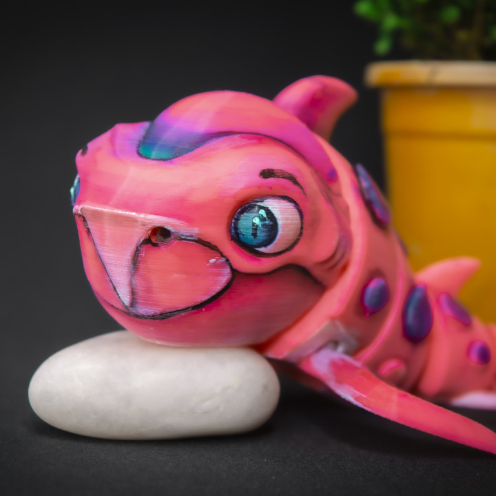 3D Printable Adorable Baby Shark Articulated by ArtFlex