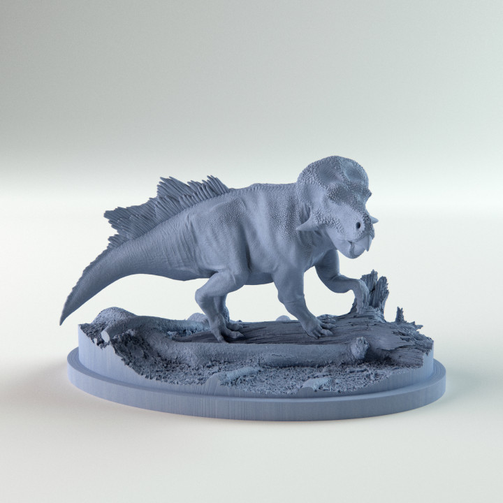 Leptoceratops turnning 1-35 scale pre-supported dinosaur