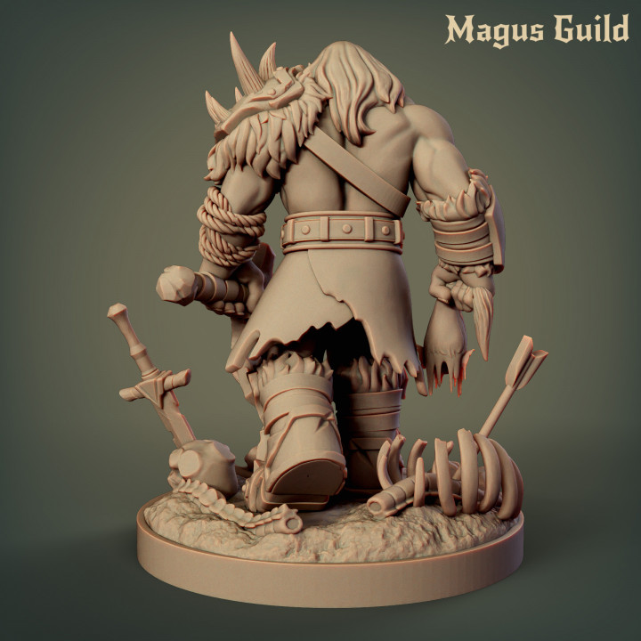 Mountain orc warrior on the battlefield with sword – MG20.3 image