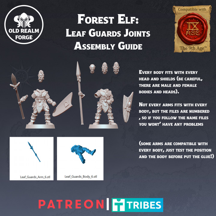 Forest Elf - Leaf Guards semi modular with assembly joints image