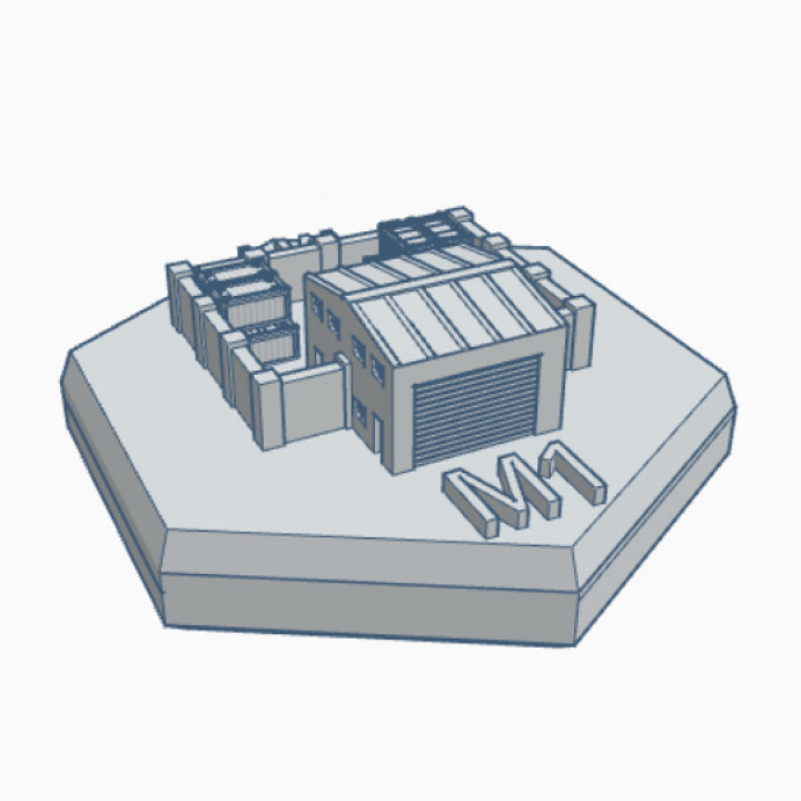 Small Warehouse Hex Map Scale HMSM028