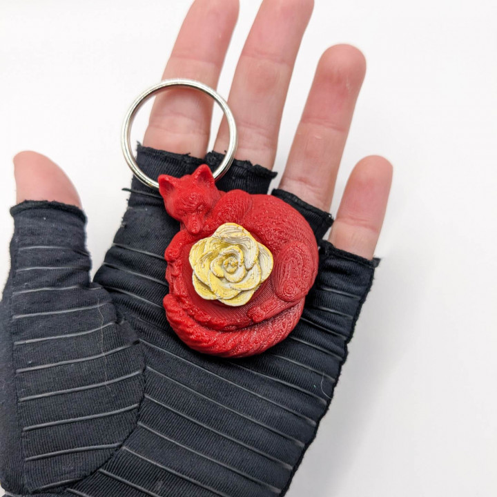 Fox Fidget Spinner Keychain