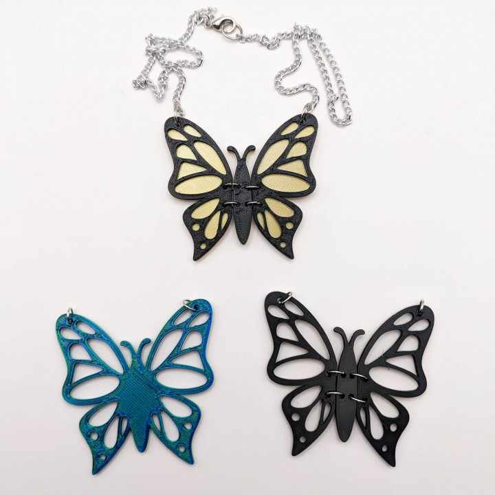 Butterfly Necklace Earring Set