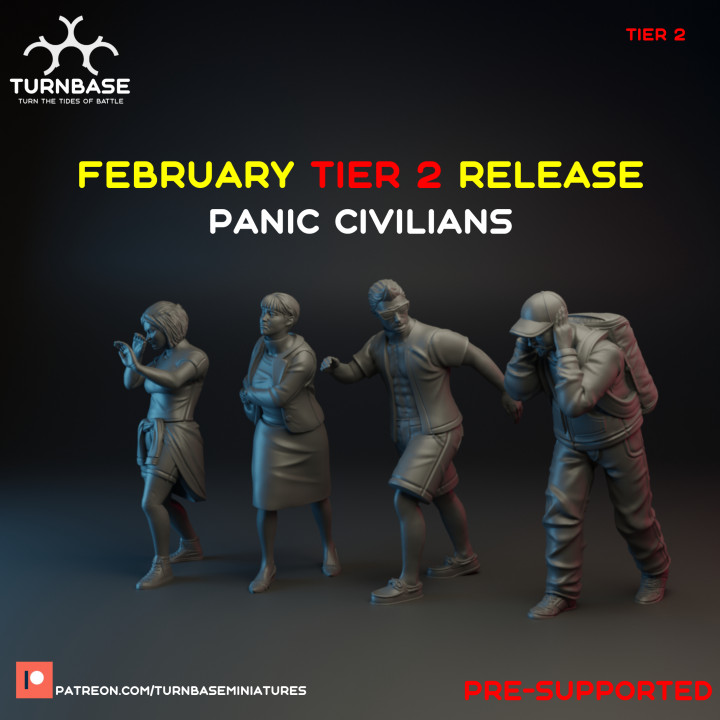 TurnBase Miniatures: Wargames - Panic Civilians