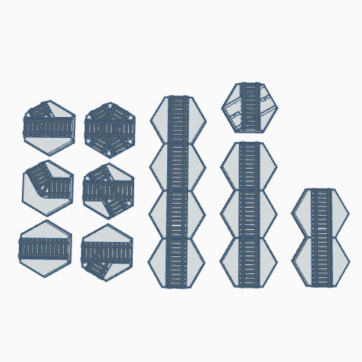 Railroad Set Hex Map Scale image