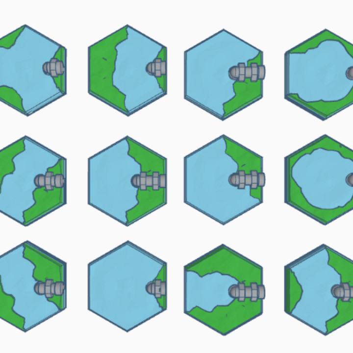Rivers and Coastlines Hex Terrain Tile Set image