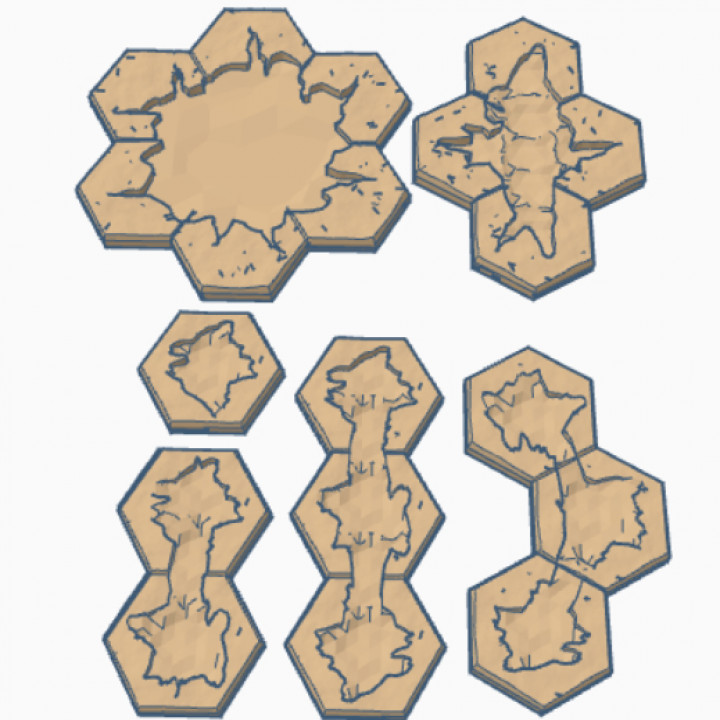 Open Chasm Hex Terrain Tile