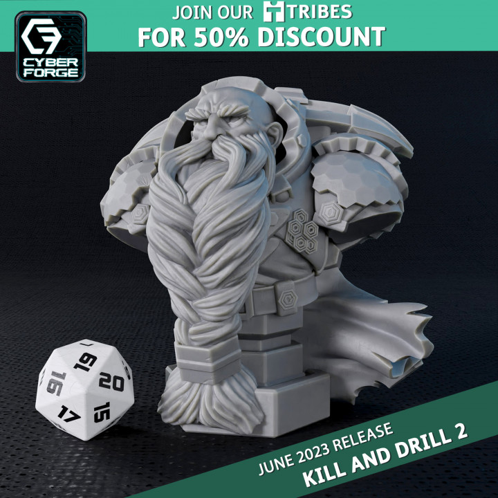 Cyberforge Kill and Drill Lord Commander Hexar Bust image