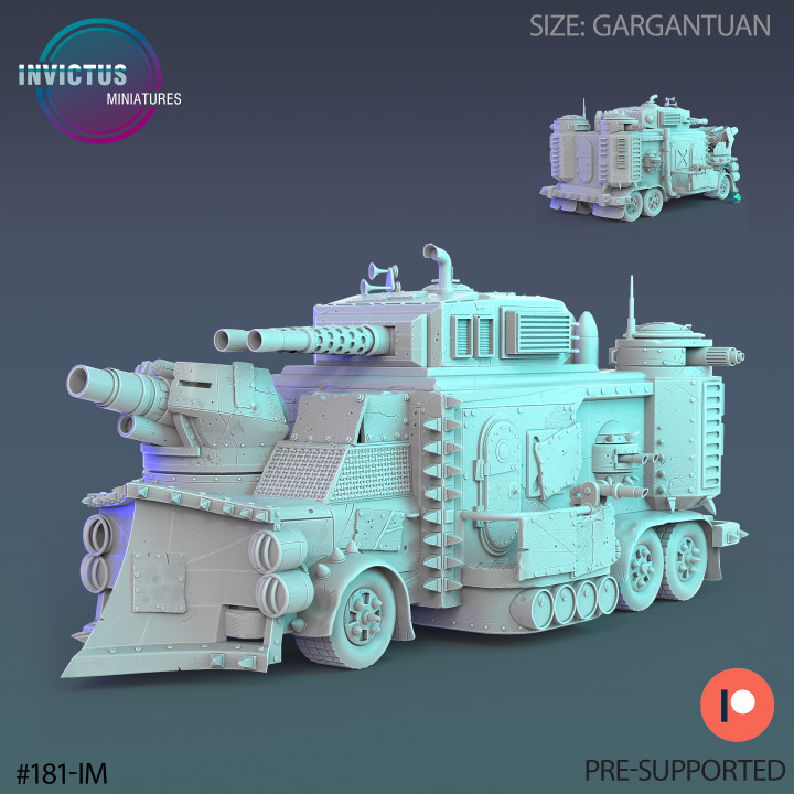 Orc Battlewagon / Infantry Machine / Roving Vehicle / Alien War Construct / Steampunk Robot / Cosmic Invasion Army / Cyberpunk / Sci-Fi Encounter image