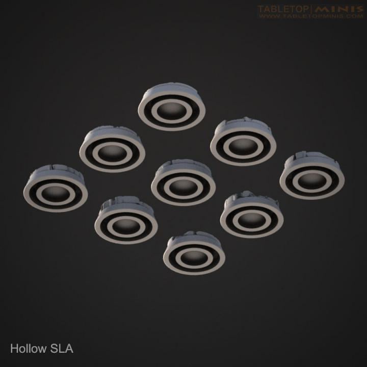 3D Printable Broken Tiles 25mm Bases by TableTopMinis