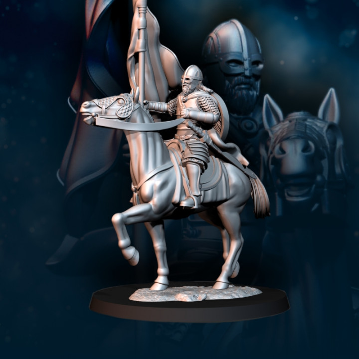 West Human on Horse with Banner | West Humans | Fantasy
