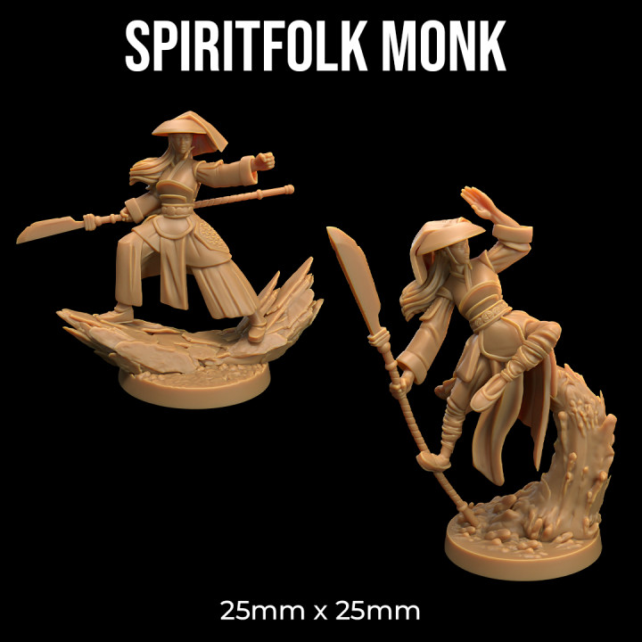Spiritfolk Monk | PRESUPPORTED | Masters of The Elements image