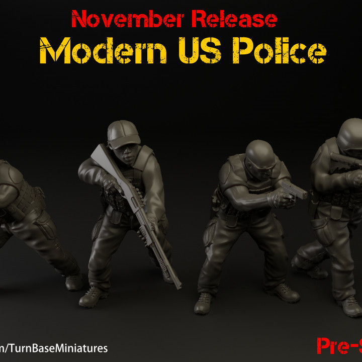 TurnBase Miniatures: Wargames - Modern Police (November Release)