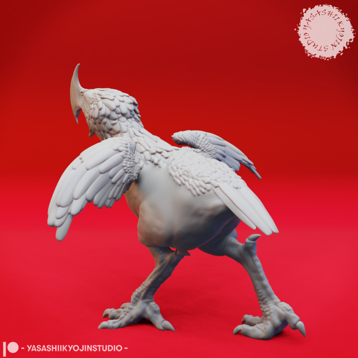 3D Printable Axe Beak Pair - Tabletop Miniatures (Pre-Supported 