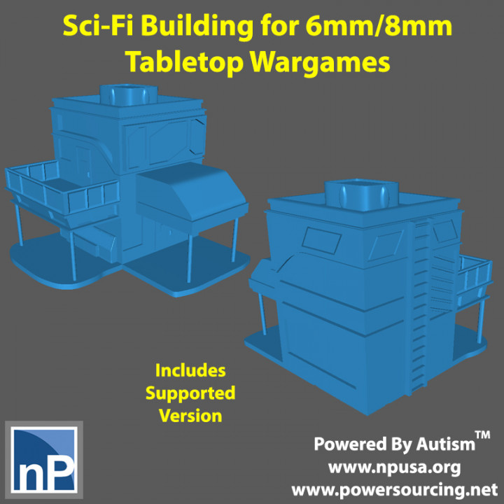 Small City Building for 6mm-8mm Sci-Fi Wargames