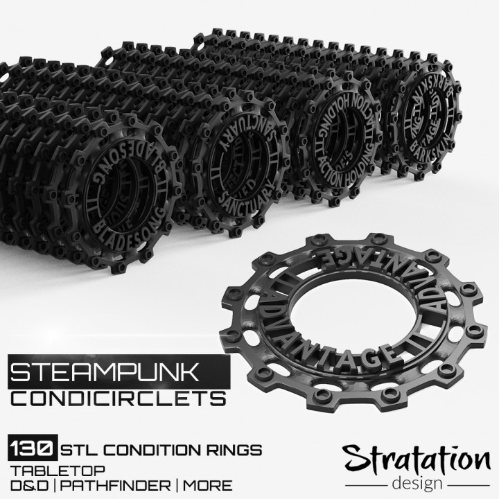 Steampunk CondiCirclets - 130 Condition Rings image