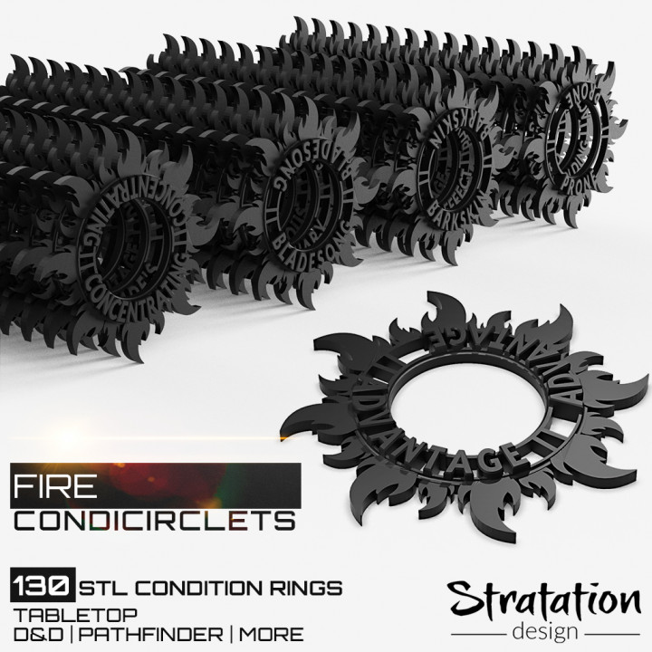 Fire CondiCirclets - 130 Condition Rings image
