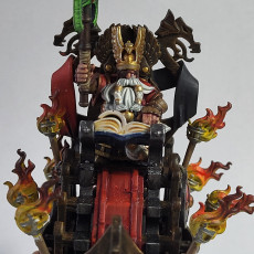 Picture of print of Dwarf King on Throne - Highlands Miniatures