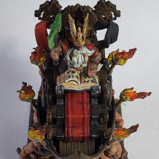 Picture of print of Dwarf King on Throne - Highlands Miniatures