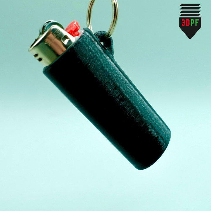 3D Printable Bic Classic Lighter Keychain Case by MysticMesh3D