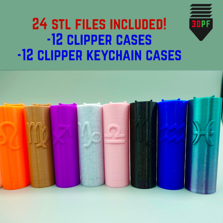 Zodiac Sign Clipper Lighter Case Collection