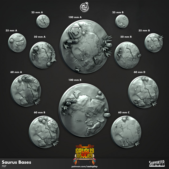 Saurus Bases (Pre-Supported) image