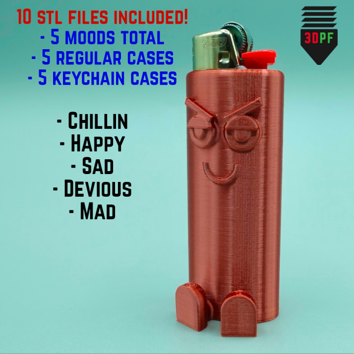 Chill Buddy Bic Classic Lighter Case (5 Moods)